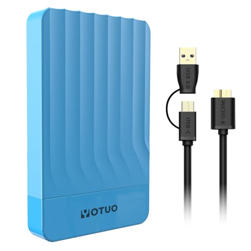 YOTUO Portable External Hard Drive Storage Expansion Mobile HDD USB 3.0 for PC, Mac, Desktop, Laptop, PS4, PS5, Xbox One X/S, Xbox 360, Xbox Series X/S, Office & Game (Blue, 500GB) - Image 1