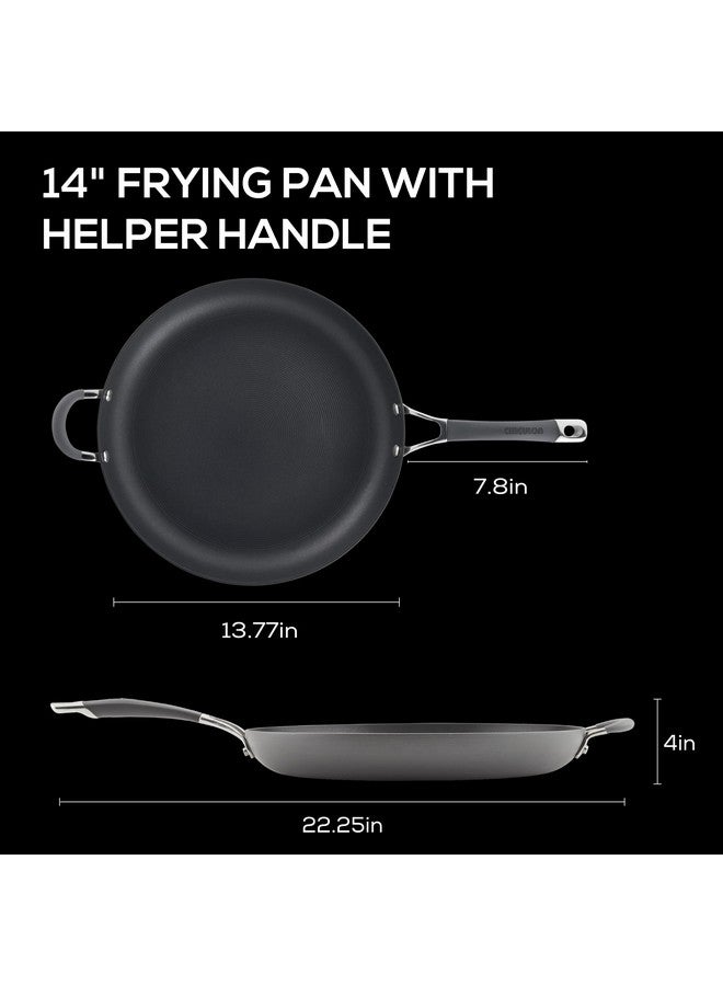 سركيولن سيركيولون - 83906 مقلاة سيركيولون راديانس غير لاصقة مطلية بأكسيد صلب / مقلاة / مقلاة مطلية بأكسيد صلب بمقبض مساعد - 14 بوصة، رمادي - Image 1