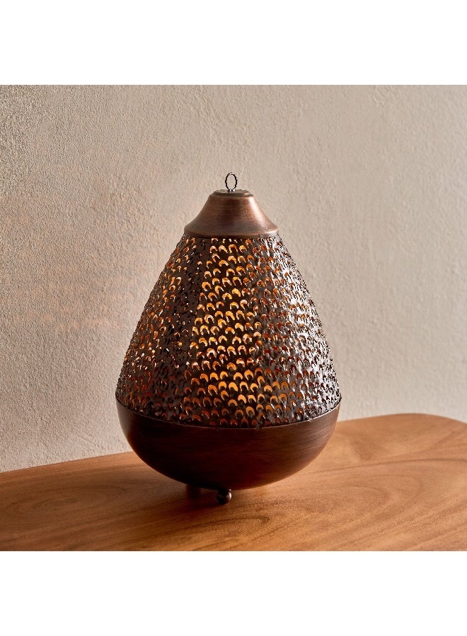 Home Box Corlie Metal Peacock Cutwork Votive Candle Holder with Hook 17 x 17 x 22 cm - Image 1