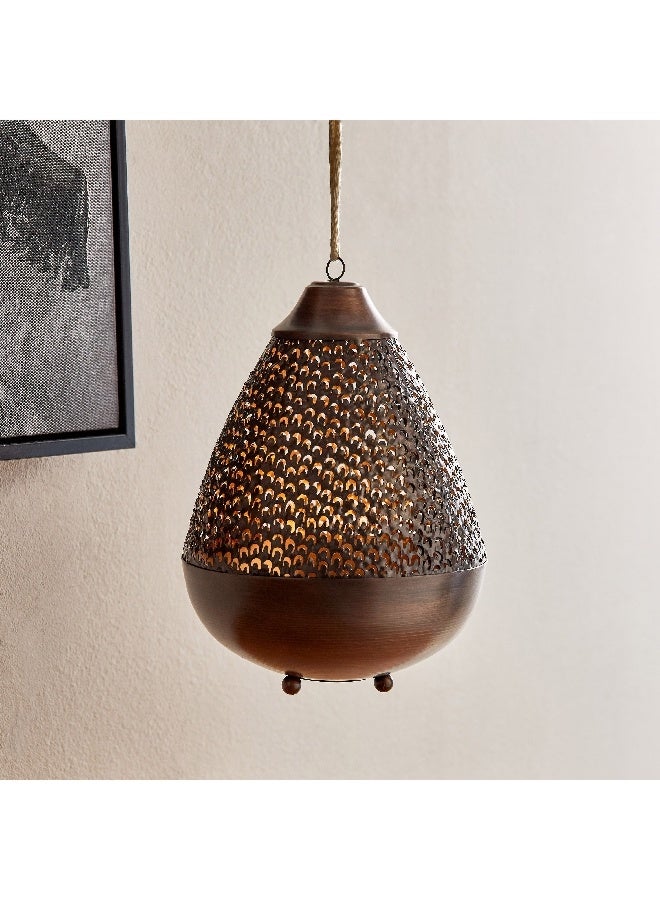 Home Box Corlie Metal Peacock Cutwork Votive Candle Holder with Hook 17 x 17 x 22 cm - Image 5