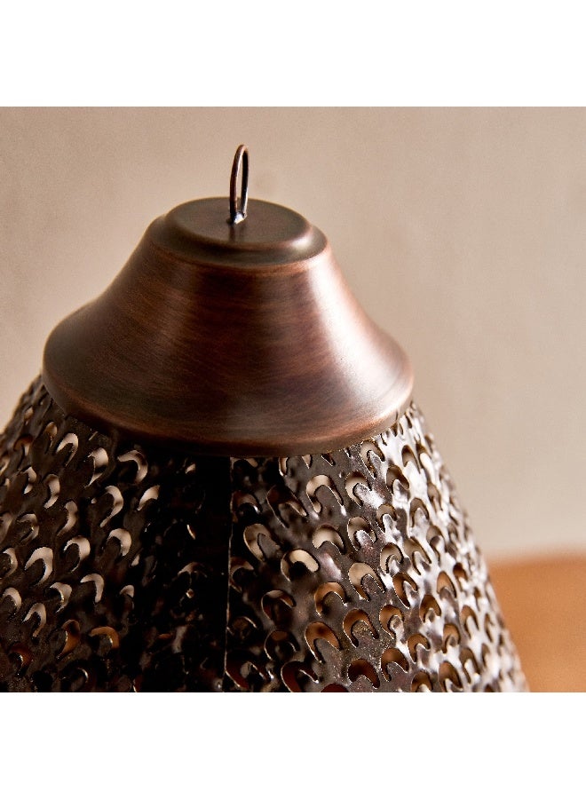 Home Box Corlie Metal Peacock Cutwork Votive Candle Holder with Hook 17 x 17 x 22 cm - Image 4