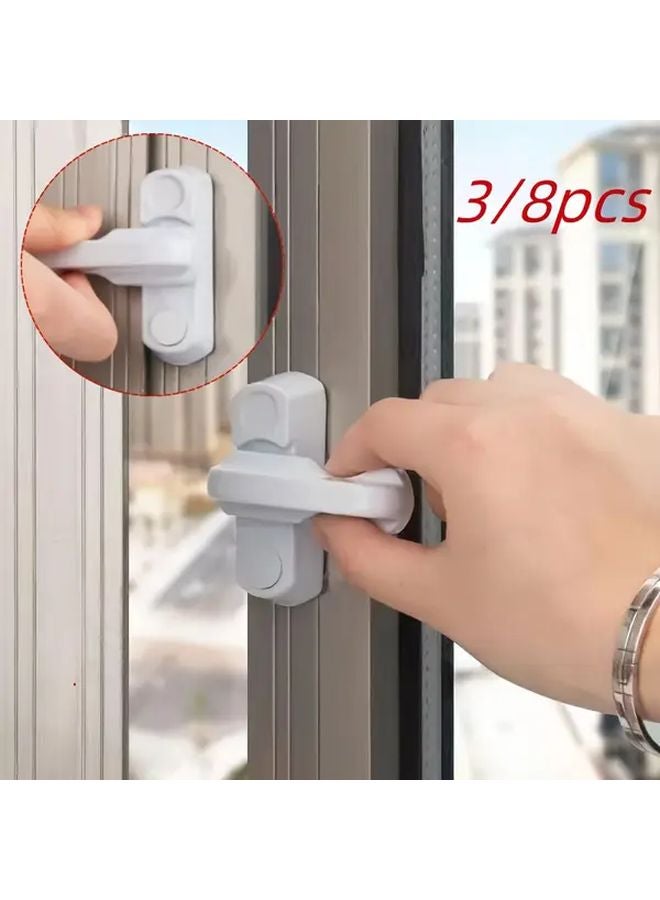 3 قطع أقفال باب على شكل T ثقيلة المقاومة للسرقة للنوافذ المنزلية والخزائن - Image 2