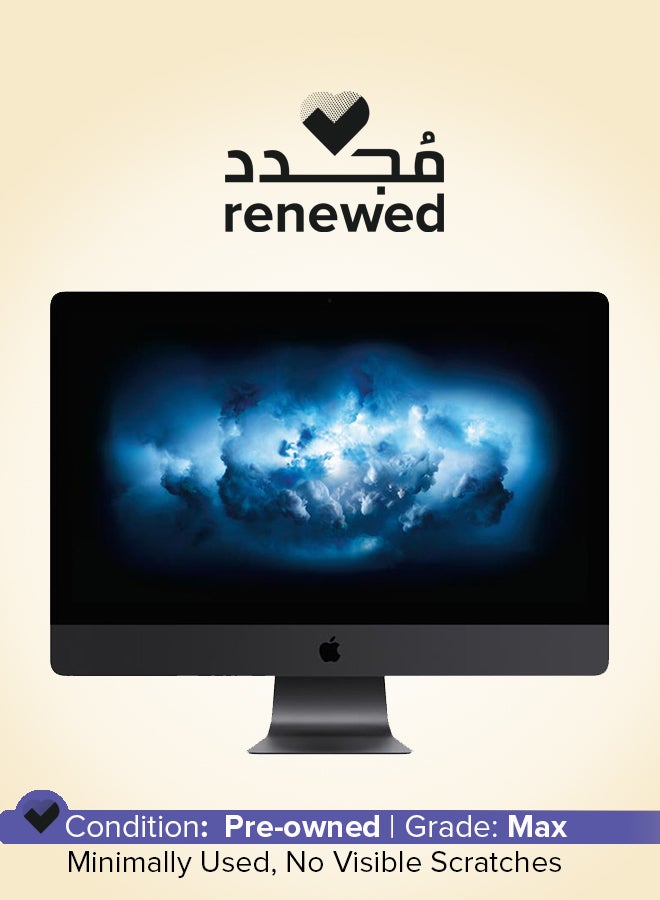ابل  تم تجديده - جهاز كمبيوتر مكتبي iMac pro A1862 (2017) بشاشة 5K مقاس 27 بوصة، ومعالج Xeon ثماني النواة، وذاكرة وصول عشوائي 64 جيجابايت، ومحرك أقراص SSD سعة 1 تيرابايت، وبطاقة رسومات AMD Radeon Pro Vega 64 سعة 16 جيجابايت، وSonoma 14.0 - Image 1