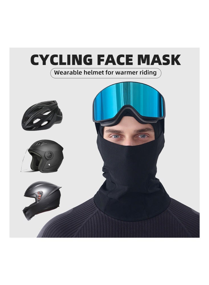 Golovejoy Black Windproof Balaclava, Windproof, Cold Protection, High Elasticity and Comfort, Mask, Neck Protector, Windproof, Cold Protection, Soft Fit on Head, Comfortable and Non-Tightening, for Men and Women - Image 2