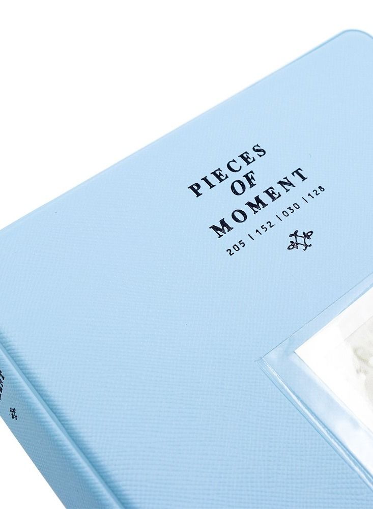 64 Pcs Pocket Mini Album for Fujifilm Instax Mini 7s 8 8+ 9 25 26 50s 70 90 Instant Camera Mini Pocket Album 3 Inch Photo Album and Business Card (Ice Blue)  - Image 2