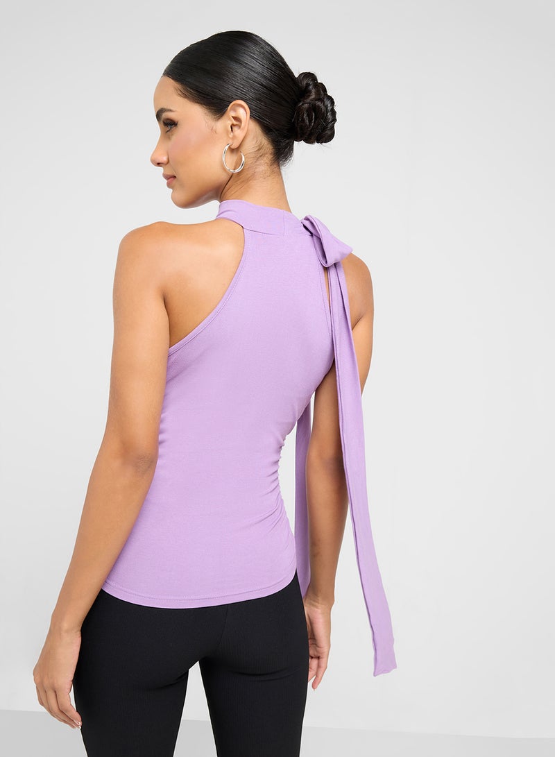 جينجر بلوزة بربطة عنق وكسرات - Image 2