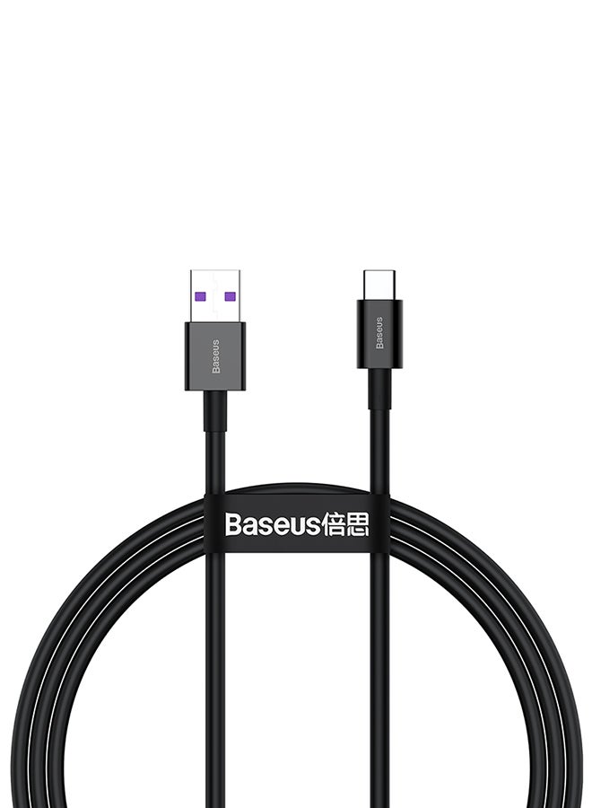 Baseus Superior Series Fast Charging Data Cable USB To Type-C 66W Black - Image 1