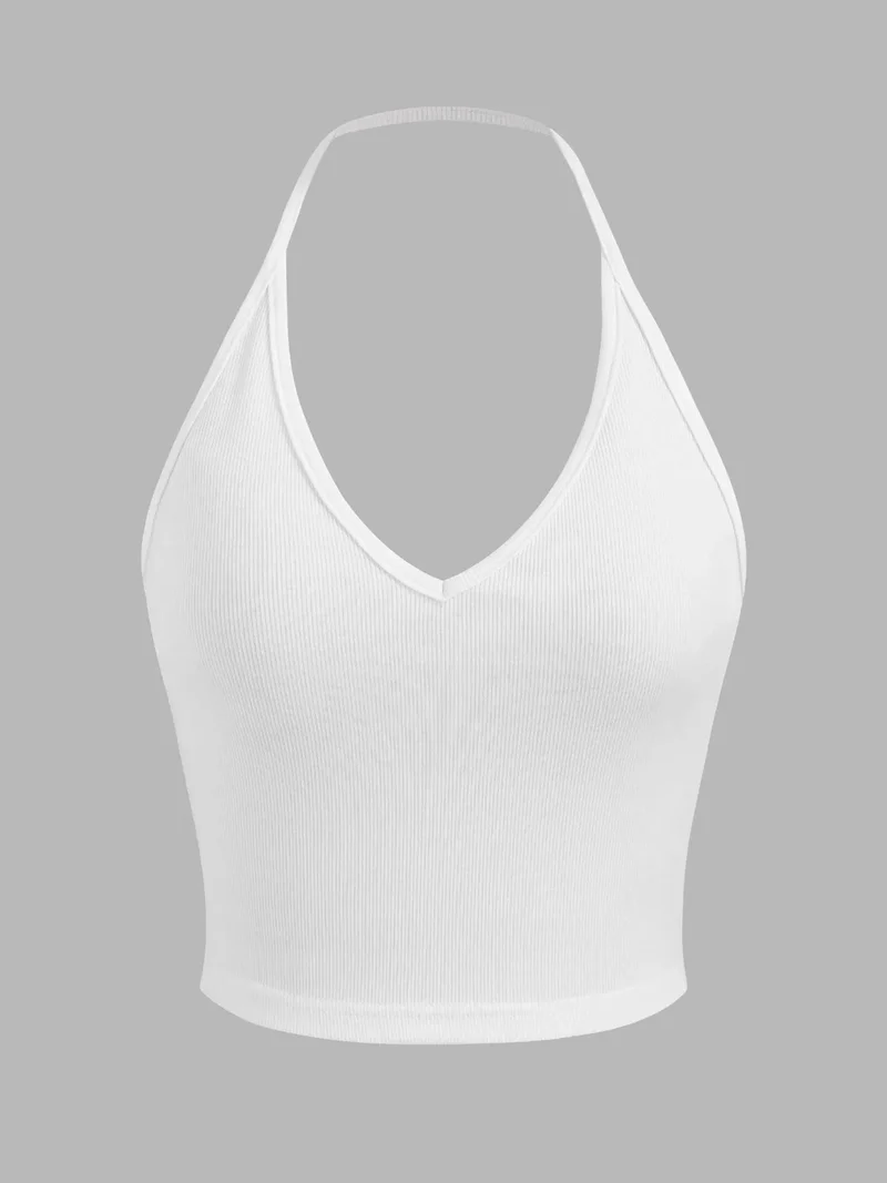 HICCUP Halter Neck Jersey Crop Top