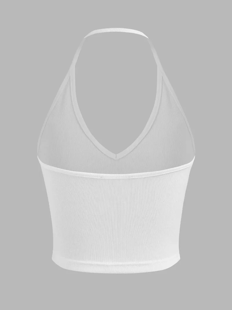 HICCUP Halter Neck Jersey Crop Top
