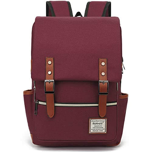 UGRACE Slim Business Laptop Backpack Casual Daypacks College Shoulder Bag for Men Women, Tear Resistant Unique Travelling Backpack Fits up to 15.6 Inch Laptop in Red - Image 1