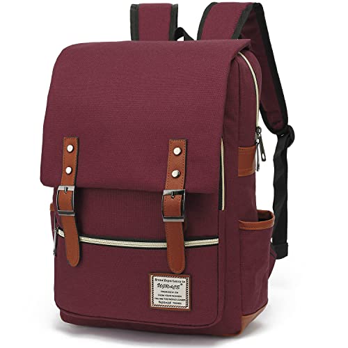 UGRACE Slim Business Laptop Backpack Casual Daypacks College Shoulder Bag for Men Women, Tear Resistant Unique Travelling Backpack Fits up to 15.6 Inch Laptop in Red - Image 2