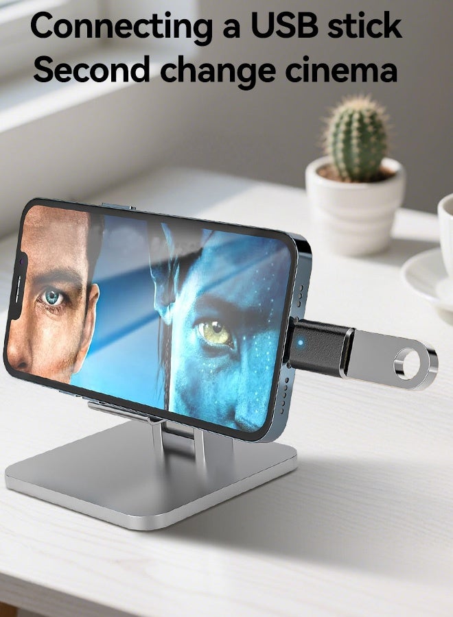 Tersely 2-Pack Lightning to USB 2.0 OTG Adapter with LED Indicator, Plug & Play for iPhone 17/16/15/14/13/12/SE, iPad Pro/Air/Mini - Supports Card Reader, USB Drive, Keyboard, Mouse, Hubs, MIDI - Image 4