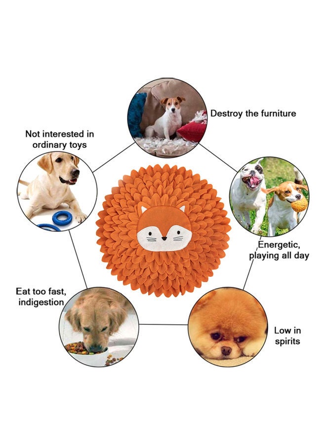 NIBEMINENT Pet Stress Release Snuffle Mat Orange/Yellow 38x5x32cm - Image 3