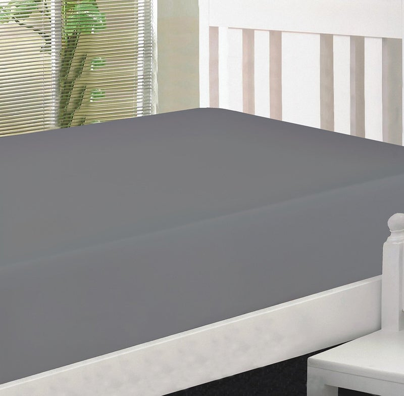 DESTINY CRESCENT BED Microfiber 2 Twin Fitted Bottom Bed Sheets (2-Pack) 1800 Ultra Soft and Comfy - 39"" x 75"" Great for Kids Room  Guest Room  Dorms  Camps  Twin Beds (Twin  Grey) - Image 4