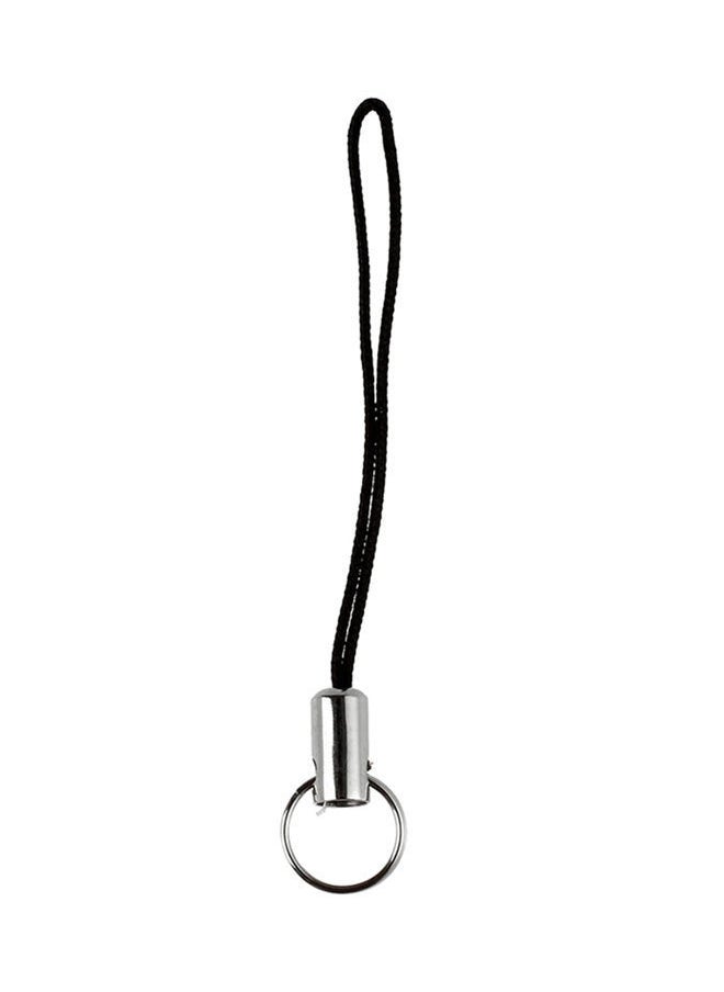 NIBEMINENT Mobile Strap Tone Split Ring Black/Sliver  - Image 1
