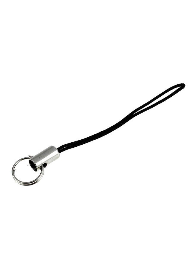 NIBEMINENT Mobile Strap Tone Split Ring Black/Sliver  - Image 2