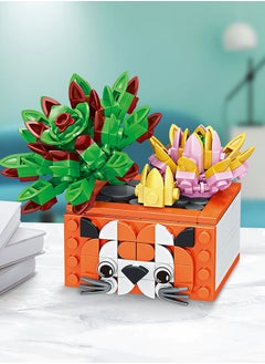 GROIC 181 PCS Plant Flower Building Block,Bonsai Model Creative DIY Simulation Succulent Flower Artificial Flowers  Botanical Building Brick Toys for Home Decoration,Kids Party Supplies, Birthday Favors  - Image 2