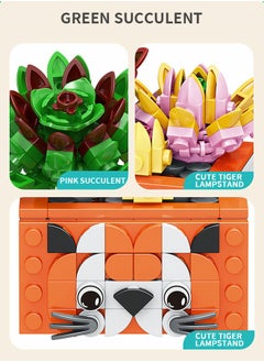 GROIC 181 PCS Plant Flower Building Block,Bonsai Model Creative DIY Simulation Succulent Flower Artificial Flowers  Botanical Building Brick Toys for Home Decoration,Kids Party Supplies, Birthday Favors  - Image 4