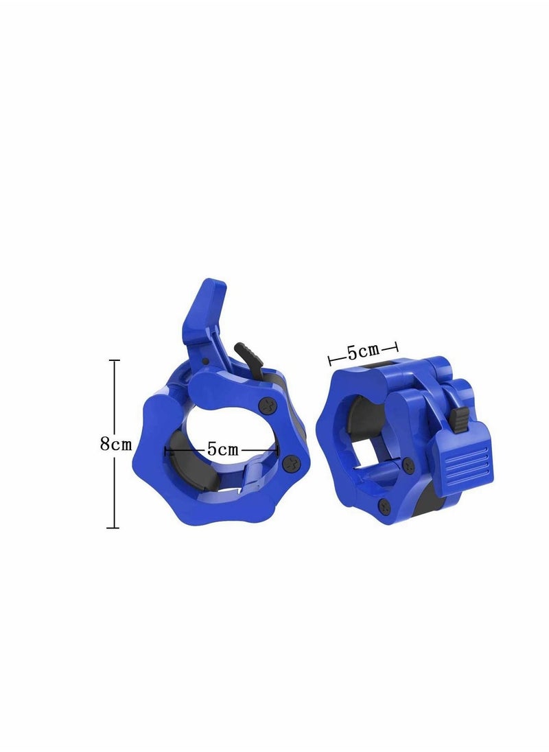 Generic Barbell Clamps Collars, 5cm Quick Release Pair of Locking Professional Weight Bar Plate Locks Collar Clips for Workout Weightlifting Fitness Training Bodybuilding  - Image 2