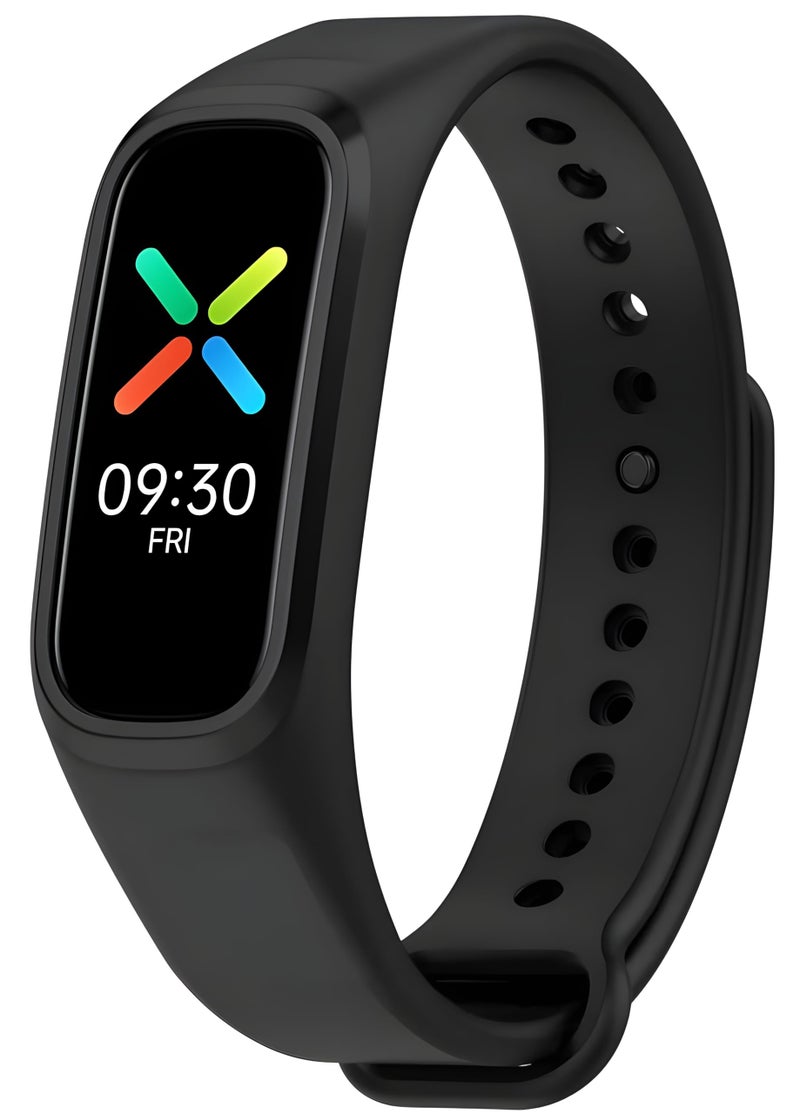 VEROX Adjustable Replacement Band Compatible with Oneplus Watch Smart Band Strap and Oppo Smart Band Strap- Black - Image 2