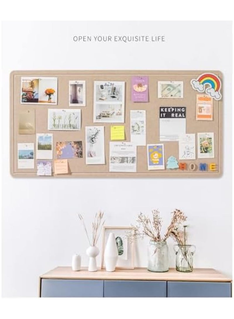 SYOSI لوحة إعلانات كبيرة من الفelt - 35" × 18" لوحة كورك قماشية للجدران، لوحة دبابيس زخرفية للمكتب، المدرسة، المنزل والمطبخ - لوحة ملاحظات للملاحظات، الصور وعروض الفن (جمل) - Image 2