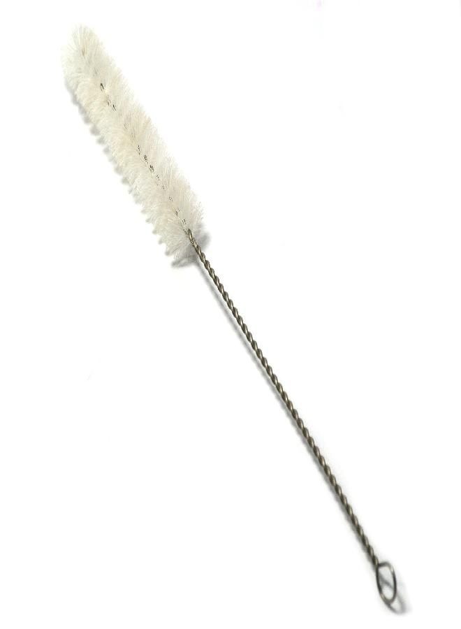 EISCO Bristle Cleaning Brush with Fan-Shaped End, 9" - Twisted Stainless Steel Wire Handle - Ideal for 0.6" - 0.8" Diameter Tubes, Bottles, Flasks, Cylinders, Jars, Vases, Cups - Image 3