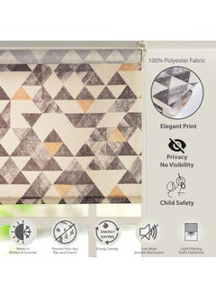 Deco Window Deco Window Semi Blackout Printed Roller Blinds for Windows 39 Inches W X 84 Inches H Grey Light Filtering RollUp Shades Sun UV Protection for Home Office  - Image 4