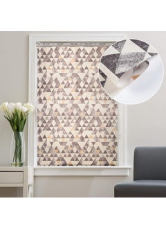 Deco Window Deco Window Semi Blackout Printed Roller Blinds for Windows 39 Inches W X 84 Inches H Grey Light Filtering RollUp Shades Sun UV Protection for Home Office  - Image 1