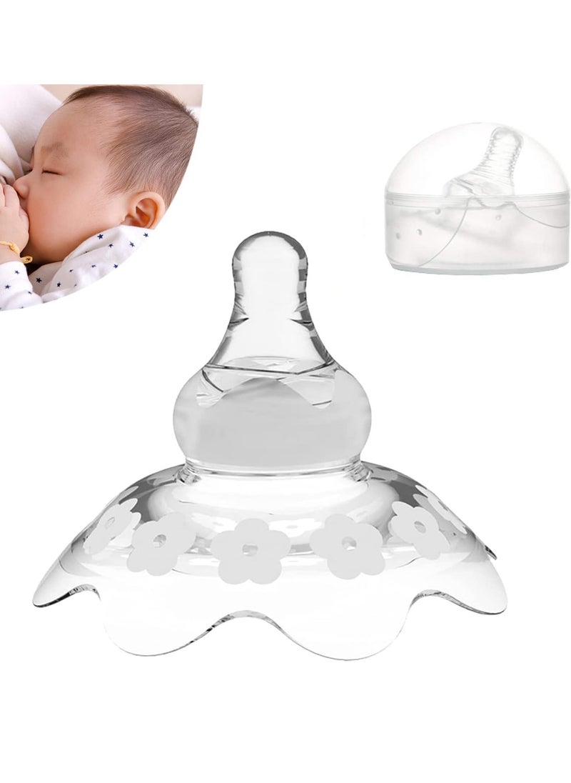Chabeia - Nipples Shield for Breastfeeding, Breastfeeding Nipples Shield with Storage Box, Nipple Shields for Nursing Newborn with Inverted and Sore Nipple, Nipple Shield with BPA and BPS Free - Image 1