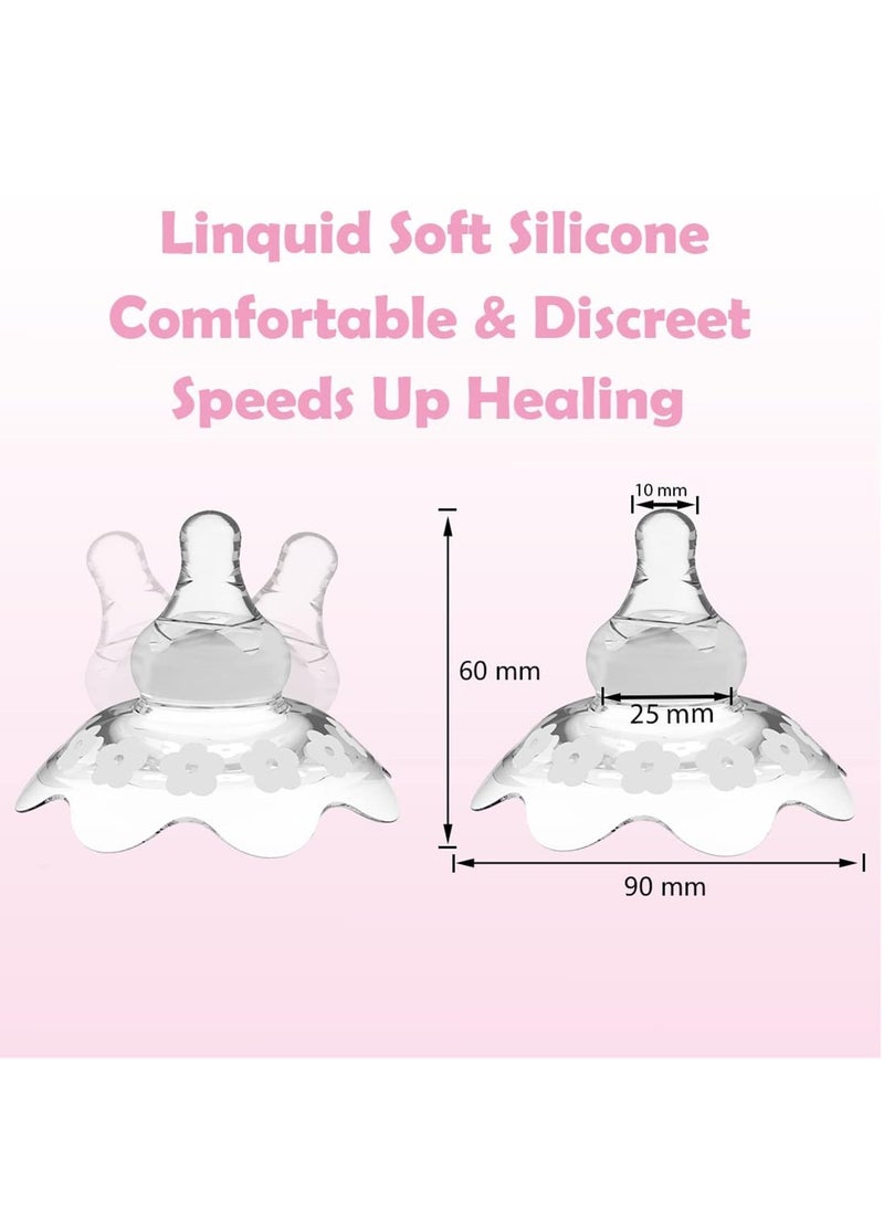Chabeia - Nipples Shield for Breastfeeding, Breastfeeding Nipples Shield with Storage Box, Nipple Shields for Nursing Newborn with Inverted and Sore Nipple, Nipple Shield with BPA and BPS Free - Image 1