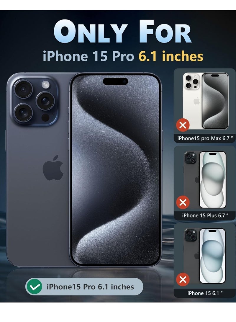 BORTONY iPhone 15 Pro Case Liquid Gel Silicone Rubber Soft Silky Touch Anti Scratch Shockproof Protective Cover 6.1 Inch - Image 2