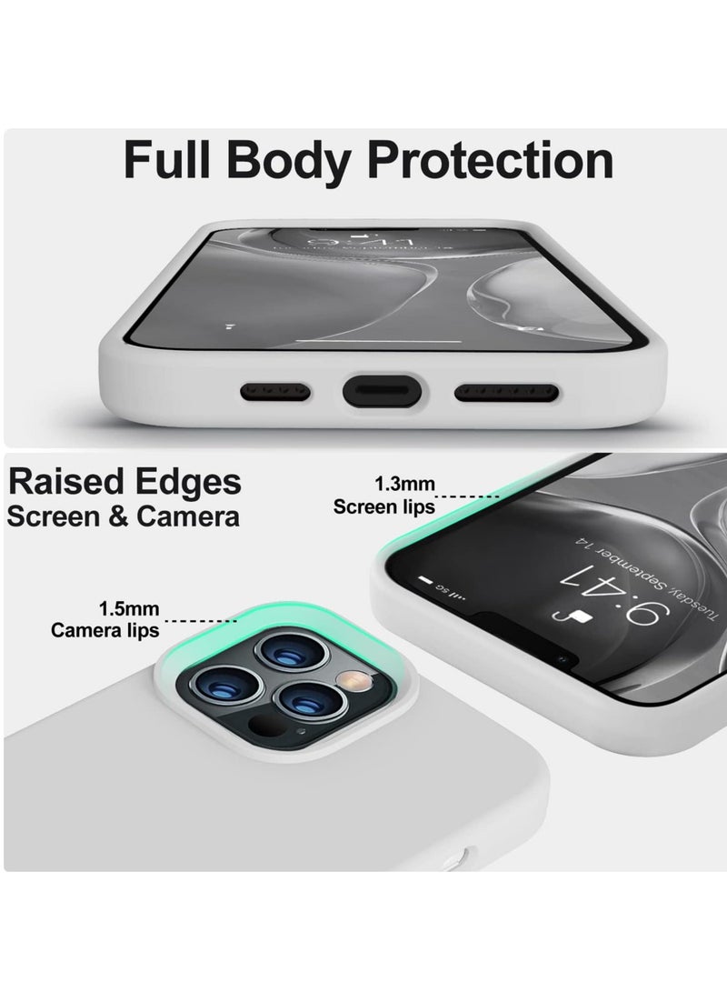 BORTONY iPhone 15 Pro Case Liquid Gel Silicone Rubber Soft Silky Touch Anti Scratch Shockproof Protective Cover 6.1 Inch - Image 4