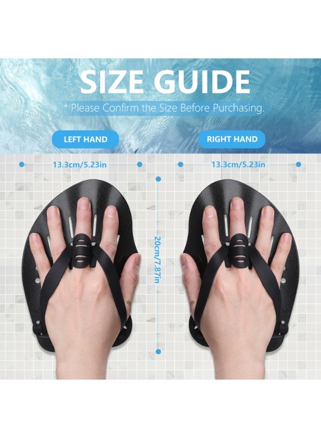 SANMUGEED Swimming Hand Paddles for Adult and Junior (1 Pair), Power Strength Train Swim Fins Pool Exercise Swimming Accessories for Novice and Professional Use - Image 5