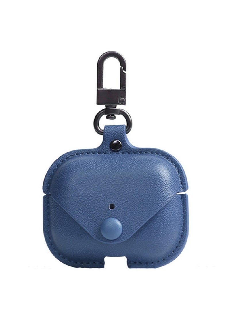 غطاء علبة سماعات متوافق مع Pro | علبة جلدية أصلية مع سلسلة مفاتيح معدنية - Image 1