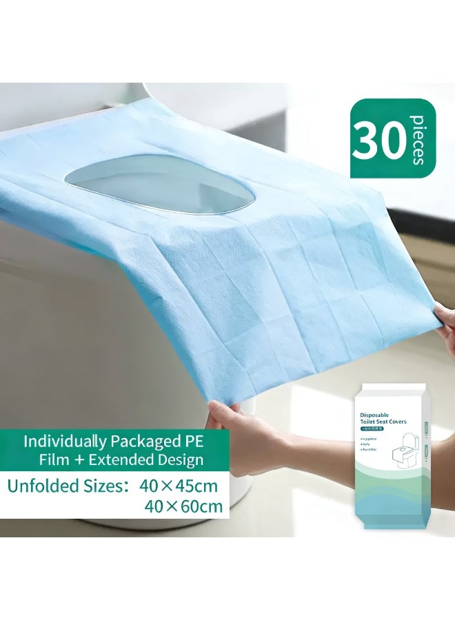 30 Pack Toilet Seat Covers Disposable, 40*60cm Portable Toilet Liners Travel Seat Cover for Outdoors,Hotel, Hospital, Travel, Public Toilet Seat Cover - Image 1