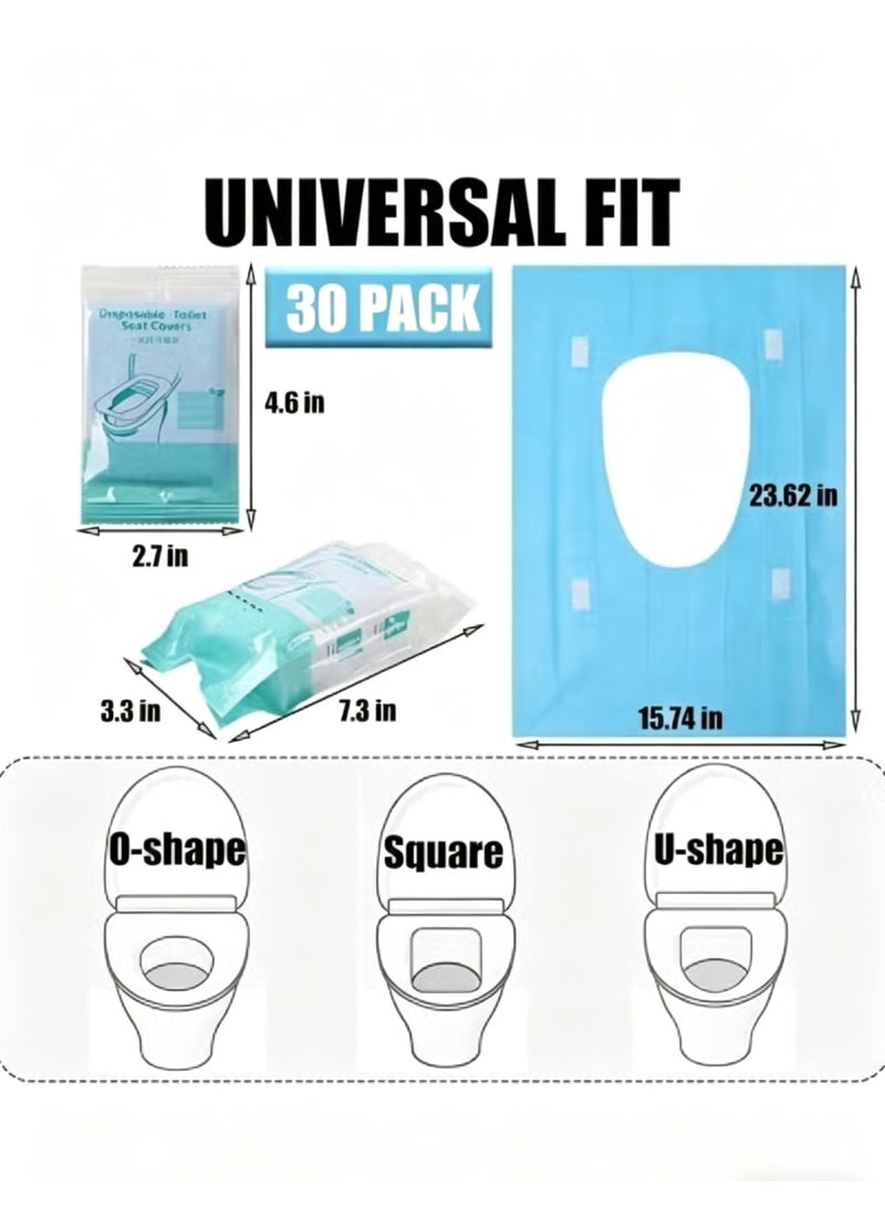 30 Pack Toilet Seat Covers Disposable, 40*60cm Portable Toilet Liners Travel Seat Cover for Outdoors,Hotel, Hospital, Travel, Public Toilet Seat Cover - Image 4