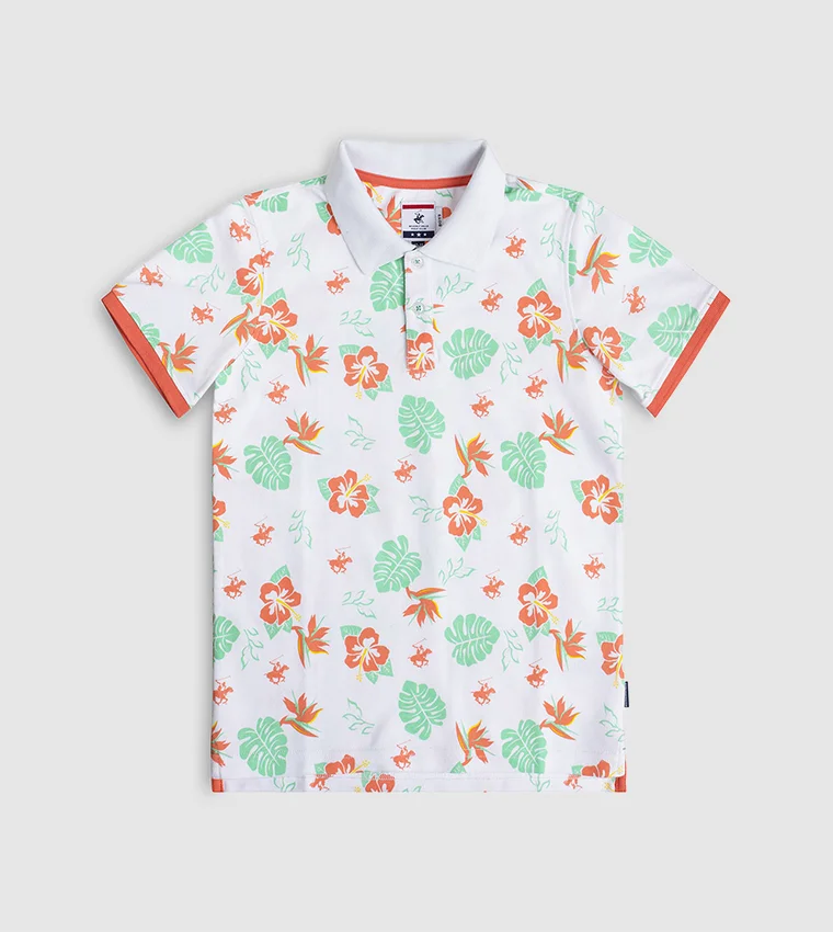 بيفرلي هيلز بولو كلوب تيشيرت بولو بطبعة دقيقة