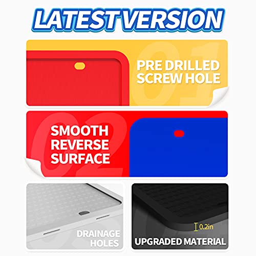 Aujen Silicone License Plate Frames 2 PCS for US Standard Car, Rattle-Proof and Easy Installation License Plate Holder (Black) - Image 3