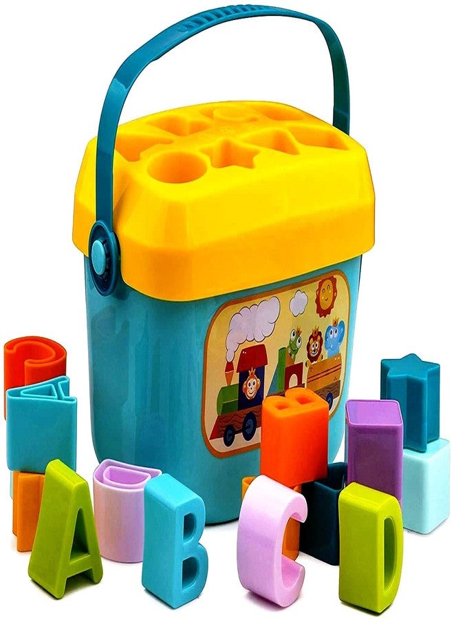 BELLABOTA Baby's First Shape Sorting Blocks Learning- Educational Activity Toys with 16 Building Blocks - Multicolor (16 Pieces) - Image 1