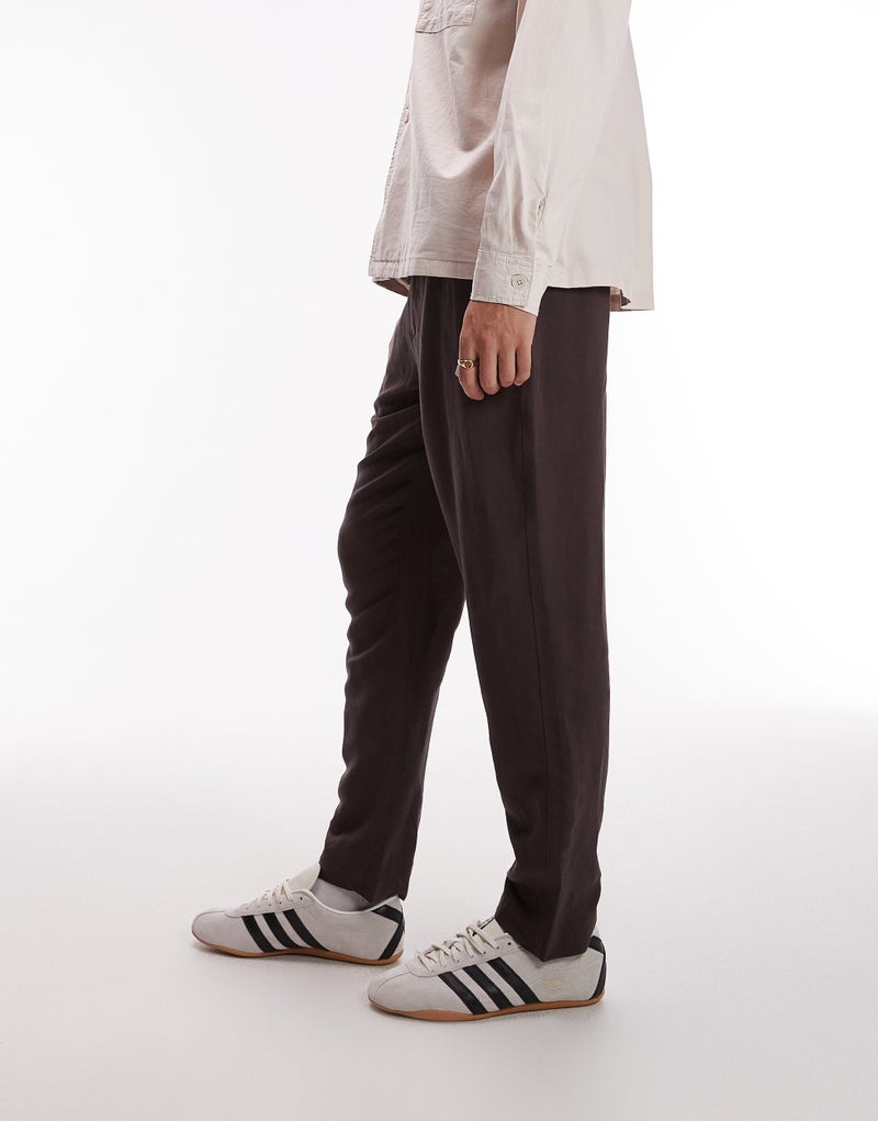 TOPMAN Tapered Fit Linen Trouser - Image 3