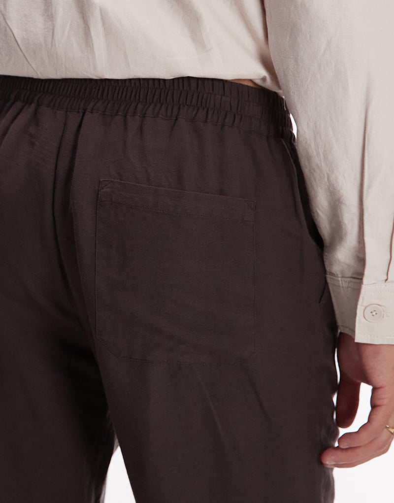 TOPMAN Tapered Fit Linen Trouser - Image 4