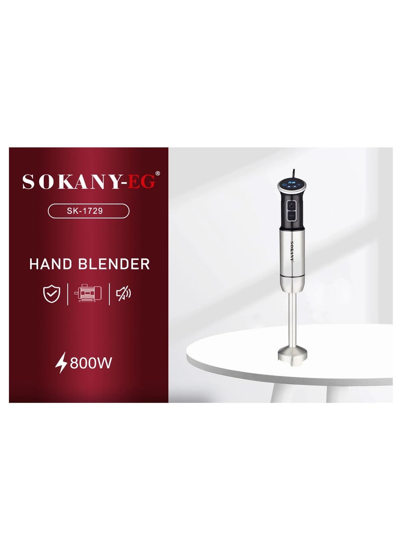 سوكاني SK-1729 خلاط يدوي ستانلس ستيل بقدرة 800 وات طعام هاند بلندر ديجيتال  - Image 3