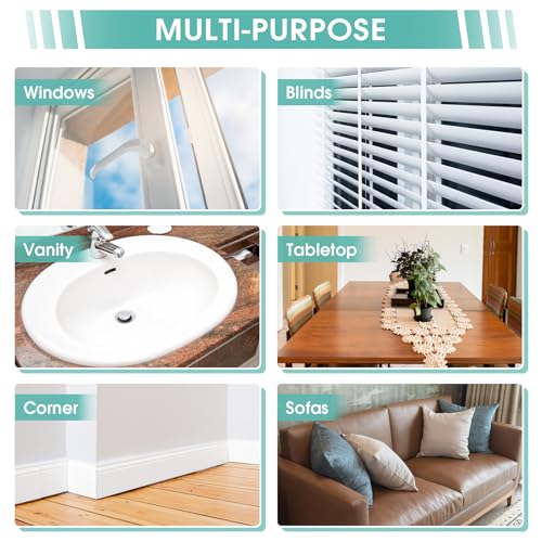 MR. SCRUB 4 Pack Damp Dusting Sponge Duster, Grey Dust Cleaning Sponge, Reusable Household Cleaning Sponge Tool for Blinds, floorboards, Fan Blades, Vents, Glass, Railings, Mirrors - Image 5