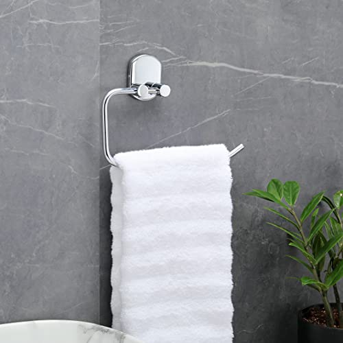 FORTUNE Stainless Steel Wall Mounted 304 Grade Napkin Ring/Towel Ring/Napkin Holder/Towel Hanger/Bathroom Accessories (Chrome) (Pack of 2) - Image 2