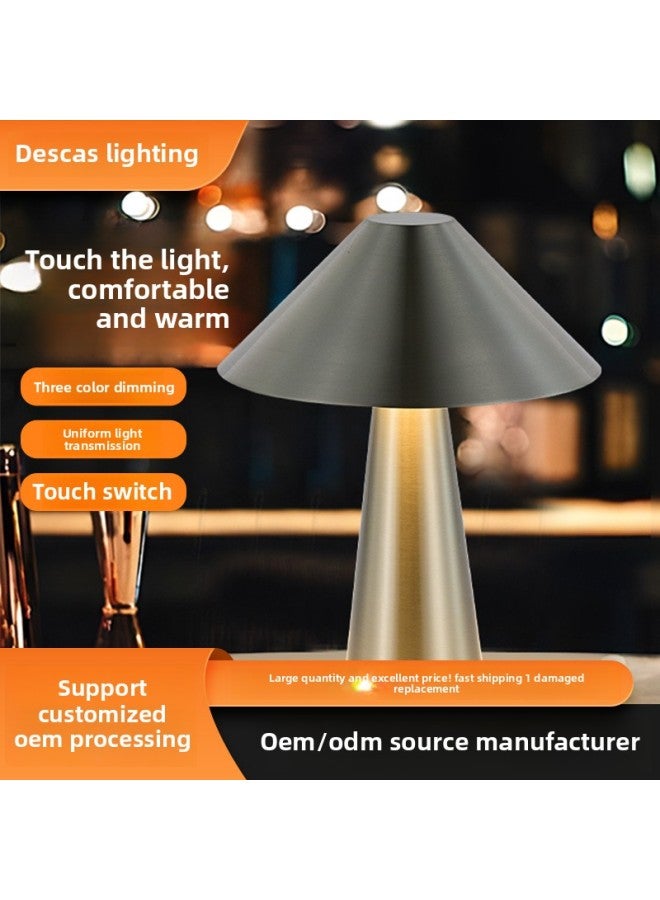 Simple Atmosphere Table Lamp Nordic Creative Decorative Small Table Lamp Charging Touch Restaurant Hotel Decorative Table Lamp-Specifications:Dark Green-customized