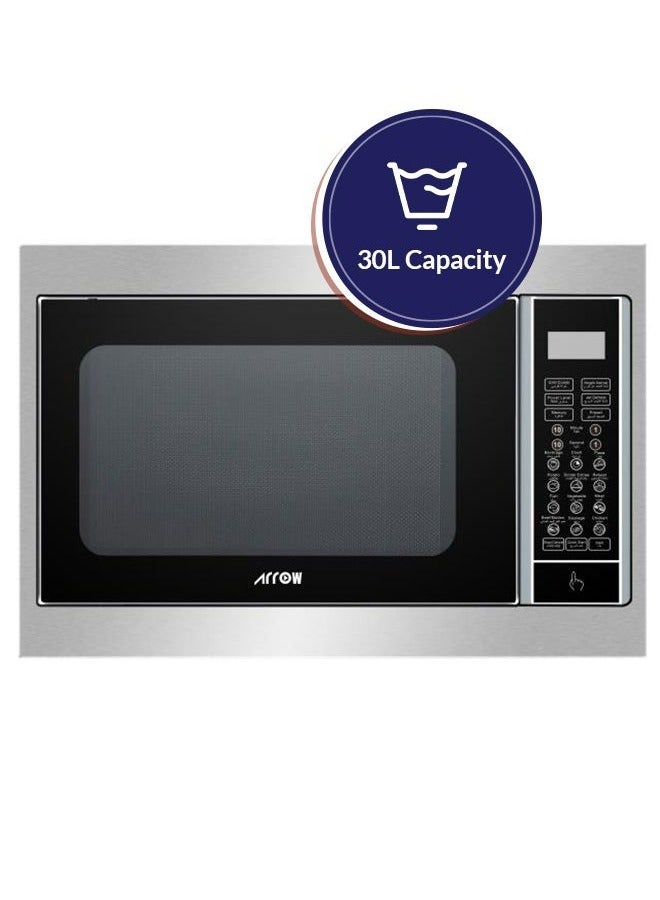 ارو فرن ميكروويف 30 لتر، وحدة تحكم رقمية مدمجة، 900 وات, 6 مستويات للطاقة, وظيفة الشواية, قوائم الطبخ التلقائي, لون فضي, لوحة تحكم رقمية, قفل أمان للأطفال - Image 4