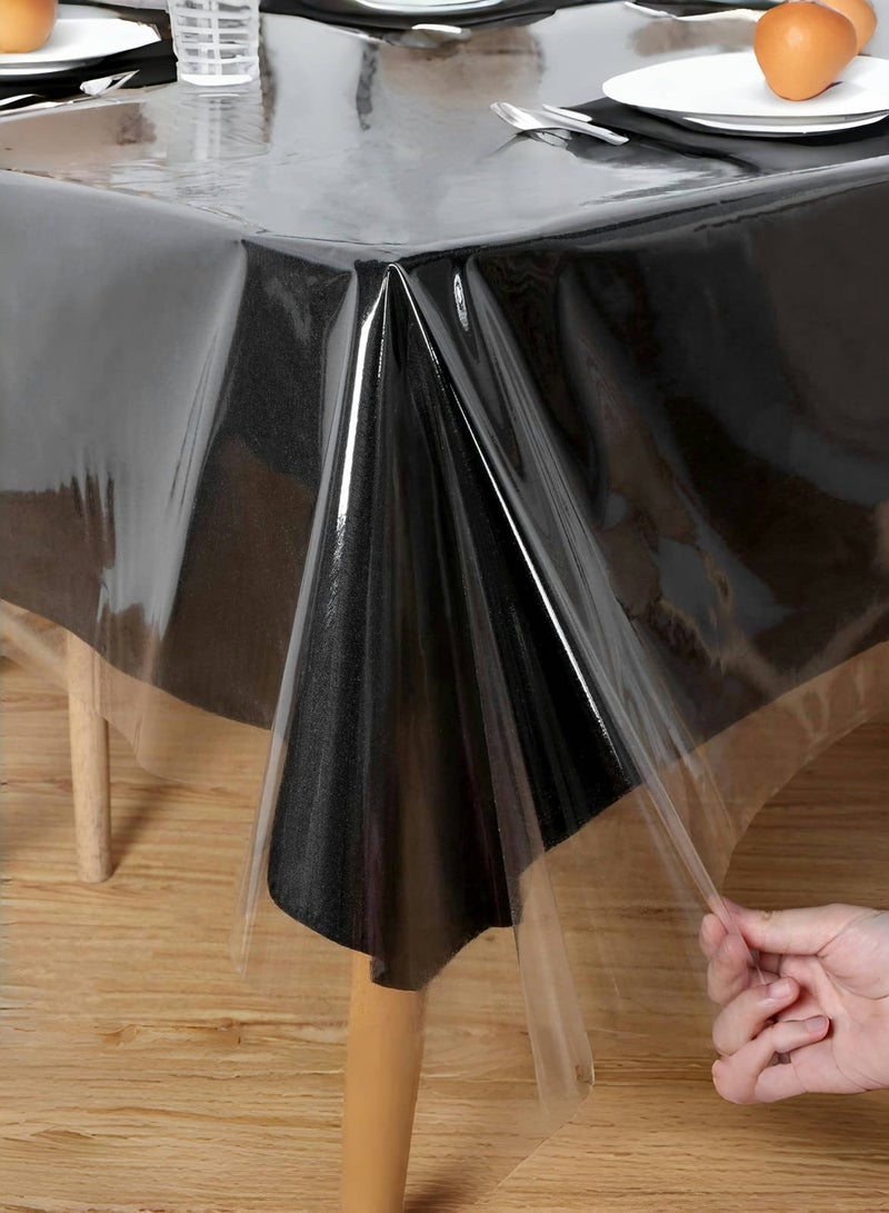 تشو داي مفرش طاولة PVC سميك 3 مم مقاس 160x100 سم - غطاء مقاوم للماء والحرارة 80℃ للمجالس والأفراح مع حماية من الرمال  - Image 1