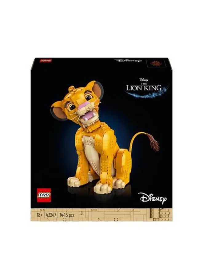 ليغو Disney Young Simba The Lion King Collectible Creative Animal Figure Building Set, Relaxing Activity For Adults, Nostalgic Gift Idea For Film Fans 43247 (1,445 Pieces)