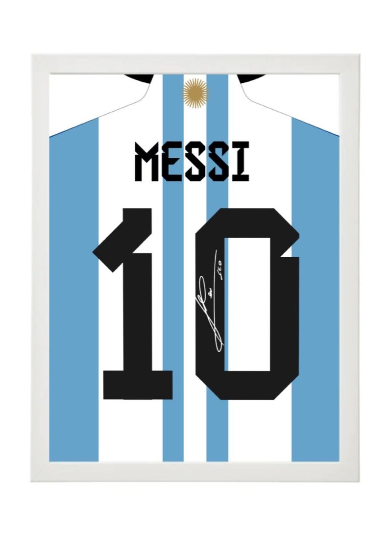 Boomah Accessories Set of 2, Messi and Ronaldo Autographed Jersey Poster with Frame 30x40cm  - Image 2