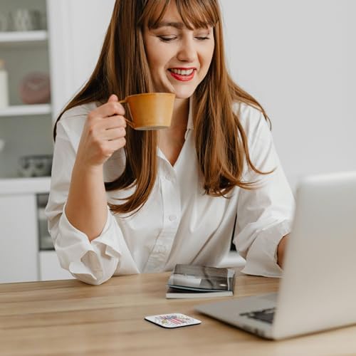 3dRose CST_55502_2 Music Notes Clef Sixteenth Quarter Beamed Flats and Sharps Soft Coasters, Black/Gold, Set of 8 - Image 5